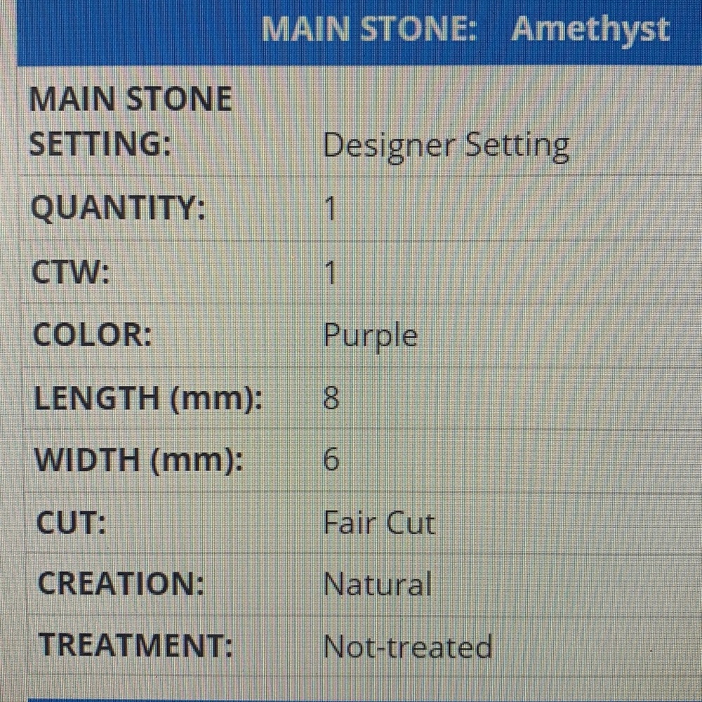 Made USA Delicate Beauty SS925 amethyst garnetRing - Picture 15 of 16